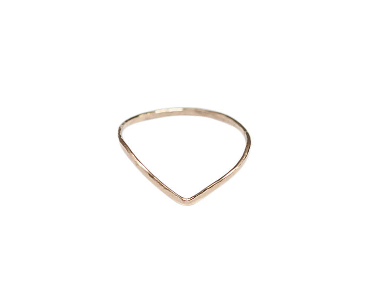 Chevron Ring (Hammered)