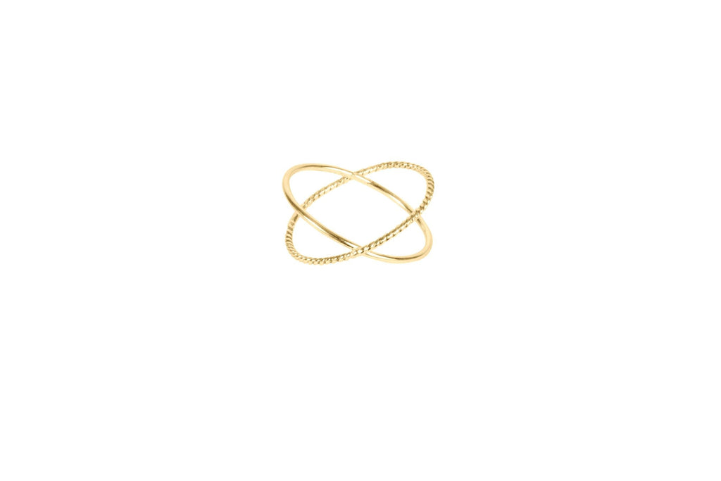Criss-Cross Twist/Smooth Ring