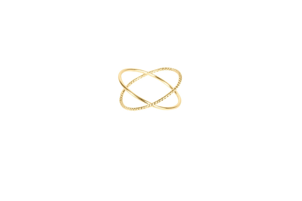 Criss-Cross Twist/Smooth Ring