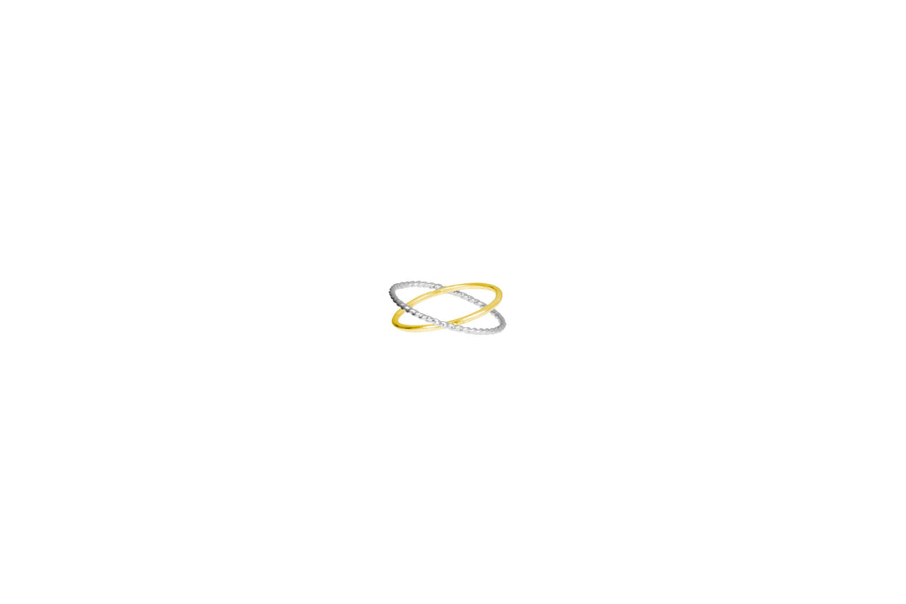 Criss-Cross Twist/Smooth Ring
