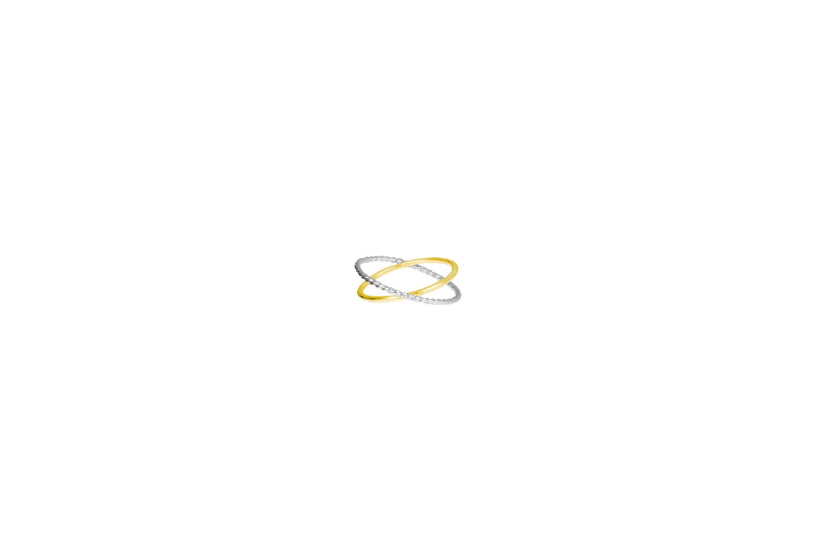 Criss-Cross Twist/Smooth Ring